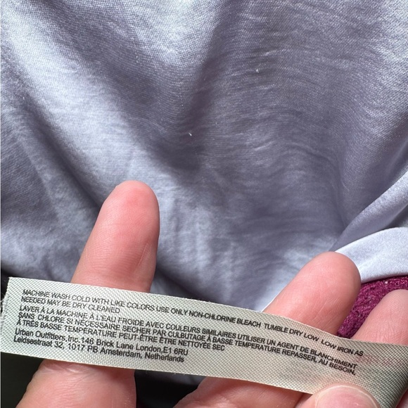 Free People Medium lavender purple / navy blue on the rise mini slip - Picture 10 of 13